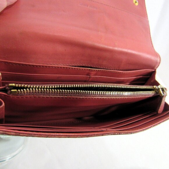 MIU MIU by PRADA  LONG CROC EMBOSSED WALLET, USED BUT WELL CARED FOR - Picture 14 of 14